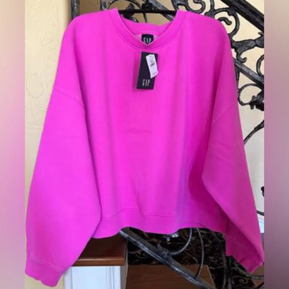 Hot Pink VintageSoft Sweatshirt from GAP. - Picture 1 of 13